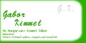 gabor kimmel business card